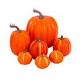 thumbnail image 1 of MesaSe Artificial Assorted Pumpkins Fake Artificial Maple Leaves Halloween 7pcs, 1 of 4