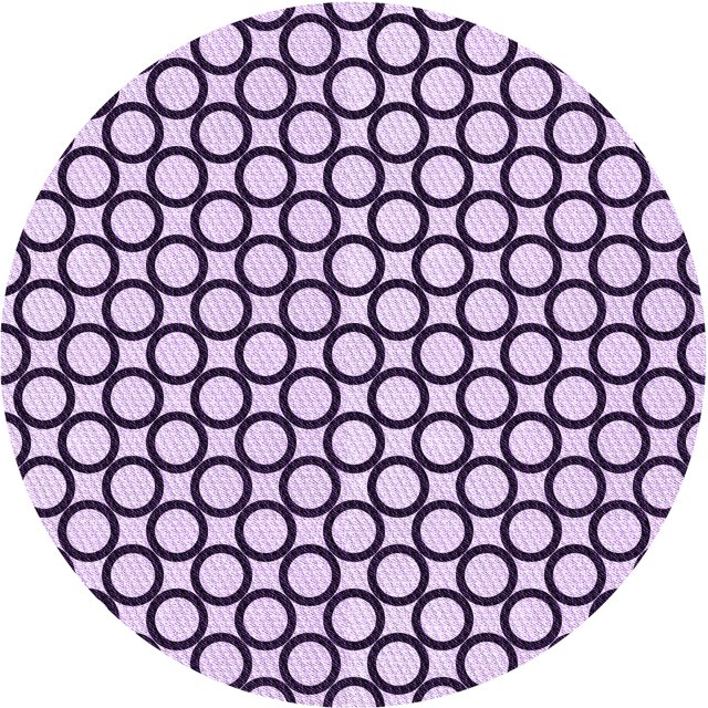 Ahgly Tapis Rond Lavable en Machine Intérieur Transitionnel Fleur Rose, 6 Pieds Rond