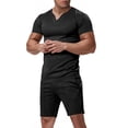 thumbnail image 1 of NTACZA Shorts Set for Men Athletic Short Sleeve Tracksuits Muscle Mens Crew Neck Sweatsuits 2X, 1 of 7