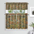 thumbnail image 2 of 3 Piece Chicken Kitchen Curtains and Valances Set for Windows Rooster Kitchen Window Curtains Over Sink Decor 27.5x36 in, 2 of 6