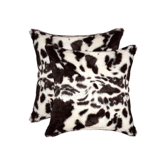 BELTON FAUX FUR PILLOW 18"X18" 2-PACK