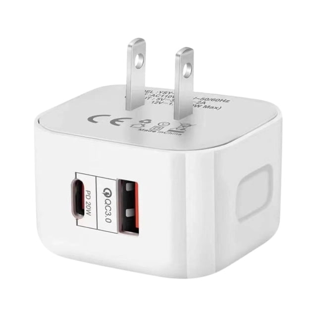 Lksixu 20W Fast Charger, Port PD Power Delivery Quick Charger 3.0 Wall Charger Block Plug For All Phone InCar Adapter Electronics for Home Office School