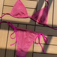 thumbnail image 3 of Maillots de Bain Femmes 2Pcs/Set Maillot de Bain Assorti Triangle Bas Attrayant Deux Pièces Bikini Ensemble, 3 of 5