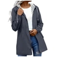 thumbnail image 1 of Mgmyaa Imperméable Long pour Femme, Manteau de Pluie Léger à Capuche, Coupe-Vent, Trench, Randonnée Plein Air, 1 of 6