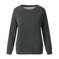 thumbnail image 4 of Pisexur Chandails pour Femmes, Chandail à Col Rond Uni, Manches Longues, Chandail de Base à Enfiler, Chandails Décontractés Amples et Surdimensionnés pour Femmes, Chandails d'Automne, 4 of 4