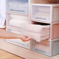 thumbnail image 2 of AMERTEER Household Plastic Transparent Stackable Drawer Storage Box Container Organizer, 2 of 10