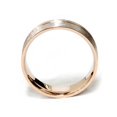 thumbnail image 2 of 14k Rose Gold & White Gold Two Tone Wedding Band Mens Brushed Ring, 2 of 2