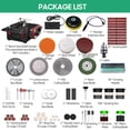 thumbnail image 2 of 150W Bench Saw and Belt Sander with Extension Rod, Collet, Grinding Carving Drilling Kit, Variable Speed Circular Table Saw 30mm Cutting Depth DIY Benchtop Sanding Machine with 10 Sanding B, 2 of 7