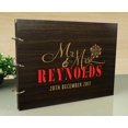 thumbnail image 2 of Mr And Mrs Personalized Name And Date Wedding Guest Book Wooden Photo Albums Memory Guestbook, 2 of 2