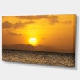 thumbnail image 2 of Coucher de Soleil Jaune et Océan Brun - Impression sur Toile de Bord de Mer, 2 of 4