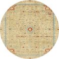 thumbnail image 1 of Ahgly Company Indoor Round Abstract Brown Gold Abstract Area Rugs, 3' Round, 1 of 6
