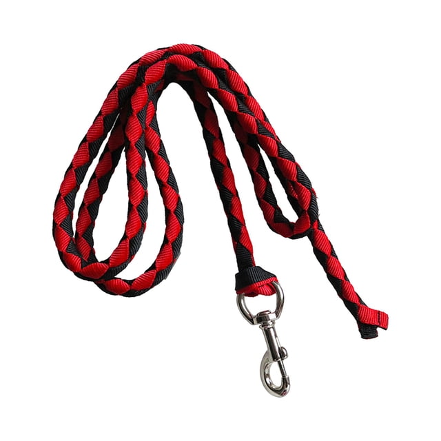fastboy Corde pour Cheval Cordons pour Cheval Rêne Corde à Pression Cordon de Conduite avec Pince Cheval Rouge 4 Mètres