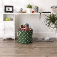 thumbnail image 3 of Design Imports CAMZ14239 Polyester Trellis Paw Round Pet Bin, Hunter Green - Medium, 3 of 4