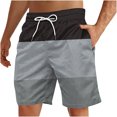 thumbnail image 1 of Plebaso Men's Color Block Shorts Beachwear Vacation Shorts Drawstring Summer Casual Shorts with Pockets, 1 of 4