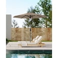 thumbnail image 2 of Parasol de Patio Parasol de Marché 9 Pi Beige - 8 Baleines Robuste avec Manivelle et Inclinaison à Bouton-Poussoir, Pare-Soleil Imperméable pour Table Extérieure, Terrasse, au Bord de la Piscine, Jardin (Lot de 1), 2 of 7