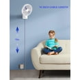 thumbnail image 2 of Airbition Ventilateur Mural Compact de 8 Pouces, avec Télécommande, Oscillation à 90 Degrés, 4 Vitesses, Minuterie, Inclinaison Réglable de 120 Degrés Incluse,, 2 of 7