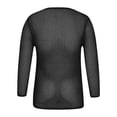 thumbnail image 3 of Birdeem Chemises pour Hommes Mode Homme Ajourées Filet de Pêche Décontracté Couleur Unie Manches Longues Col Rond Chemise, 3 of 10