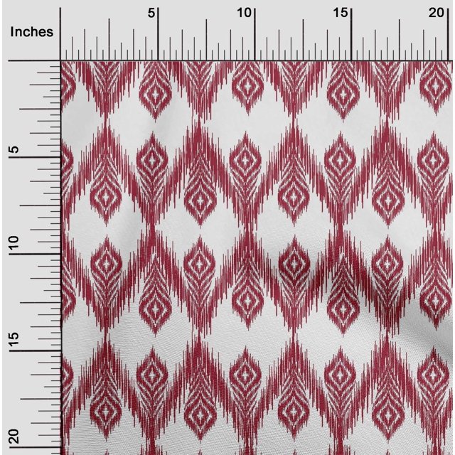 oneOone Organic Cotton Voile Fabric Chevron Ikat Print Sewing Fabric BTY 42 Inch Wide