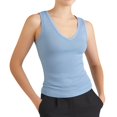 thumbnail image 1 of Women's Fashion Casual Tight V Neck Ribbed Knit Sleeveless Vest, 1 of 4