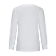 thumbnail image 5 of FAIWAD Women's V Neck Long Sleeve Tunic Tops Pleated Layered Button Down Slim Pullover Tops, 5 of 5