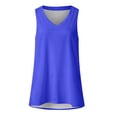 thumbnail image 3 of HAiming Womens Tank Tops Summer Sleeveless Side Split V Neck T Shirts Plus Size Casual Solid Loose Tunic Blouse, 3 of 3