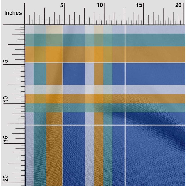 oneOone Viscose Chiffon Fabric Madras Check Decor Fabric Printed BTY 42 Inch Wide