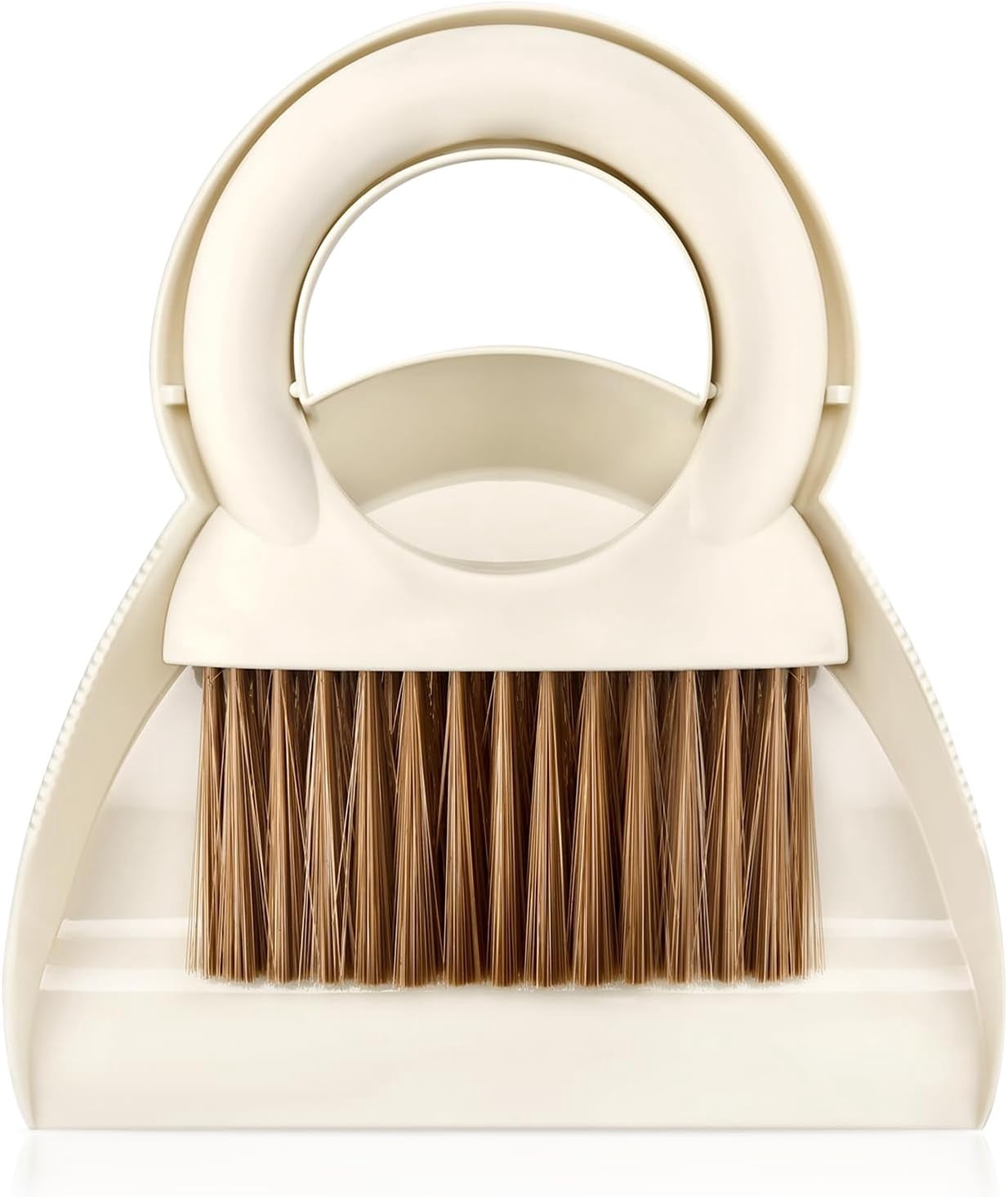 Mini Dustpan Hand Broom Brush: Small Broom and Dustpan Set, Mini Dust Pan and Brush Set, Small Dustpan and Brush Set, Mini Broom and Dustpan Set for Cleaning Home, Camping, Pets etc.White