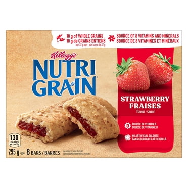 Kellogg's Nutri-Grain Barres de Céréales - Fraises - Boîte de 8 Barres