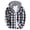 White, variant on Ccpelsie Long Sleeve Shirts for Men Fall Button Down Plaid Hoodie Jackets Casual Flannel Comfort Stylish Hooded Tops(Dark Green,L)