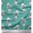 thumbnail image 1 of Soimoi Modal Satin Fabric Leaves & Floral Block Decor Fabric Printed Yard 42 Inch Wide, 1 of 3