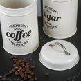 thumbnail image 1 of Kitchen Food Storage Canister Set 3 Pcs Storage Bottles Kitchen Canisters Coffee Tea Sugar Tins White, 1 of 9