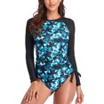 thumbnail image 1 of LSLJS Women's Fashionable Conservative Color Printed Split Swimsuit Surfing Diving Suit, Womens Bathing Suits, 1 of 8