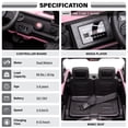 thumbnail image 4 of VOLTZ TOYS Jeep with Angry Face Grill 12V Kids Ride On Car Toy with Open Doors, Realistic Lights and Remote Control - Pink, 4 of 6