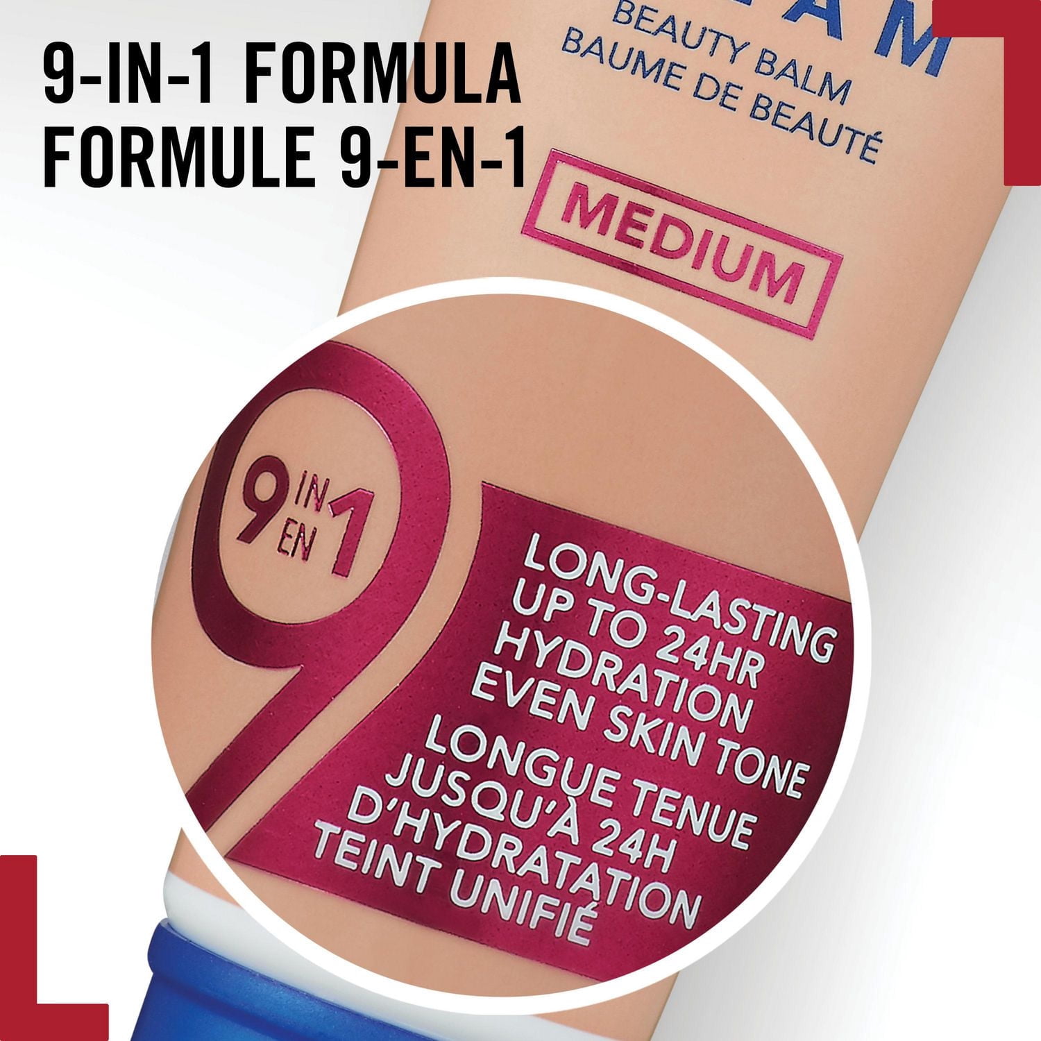 Rimmel BB Crème, 9 en 1 : apprête, hydrate, minimise les pores, dissimule, matifie, éclaircit, légère et facile à estomper, 100% sans cruauté