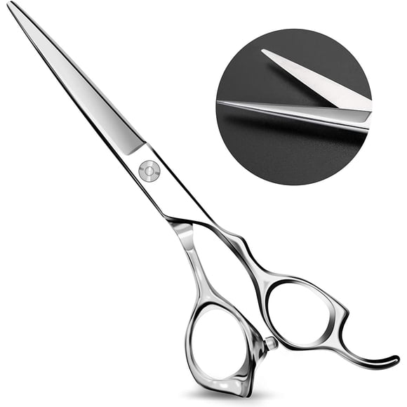 Hair Scissors-Professional Barber Salon Hair Cutting Shears 6 inch Japanese Stainless Steel Haircut Scissors Sharp Durable Hair Trimming Scissors for Men Women Children Pets