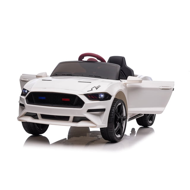 Mustang Style Ride On 12V Battery & Hydraulics | Leather Seat & Rubber Tires Remote Control
