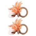 thumbnail image 2 of 2 Pcs Anneau de Serviette Innovant Décoratif Simulation Fleur Porte-Serviette pour Mariage Anniversaire Feuille Coton, 2 of 14