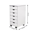 thumbnail image 3 of Pemberley Row Solid Wood White Utility Cart Rectangular Mobile Compact 15.25" x 13.25" x 25.75" Assembly Required, 3 of 9