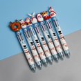 thumbnail image 2 of Binwennn Flat Pens for Books Steel Pens New Christmas Tree Santa 6 Colors Cartoon Cute Ballpoint Pen For Students Christmas Hand Account Pen Point Pen Random *, 2 of 8
