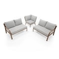 thumbnail image 2 of Better Homes & Gardens Prado 4-Piece Steel Outdoor Sectional Set with Cushions & Adjustable Table, Brown, 2 of 9