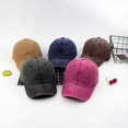 thumbnail image 2 of Baseball Cap Men/Women Distressed Washed Denim Vintage Ball Caps Adjustable Cotton Baseball Caps, 2 of 6