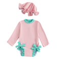 thumbnail image 1 of Toddler Girls Bathing Suits Rash Guard Summer Long Sleeve Sun Protection Athletic Bathing Suits 18-24 Months, 1 of 3