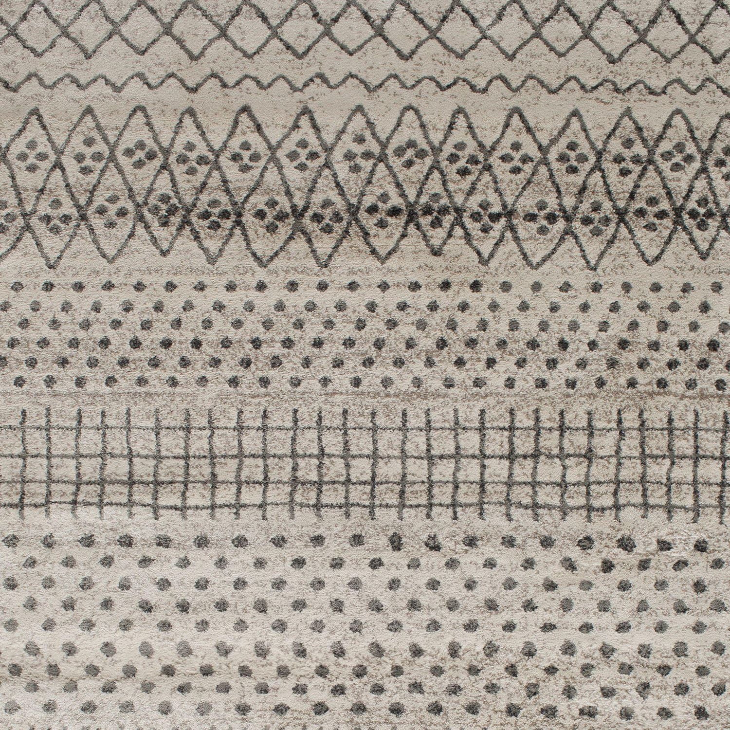 Tapis tissé brun et gris Zunthus