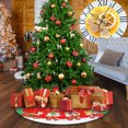 thumbnail image 4 of Tree Skirt - Red Tree Skirt, Christmas Tree Skirt Decorations Santa Claus Snowflake Christmas Tree Skirt Exquisite Tree Bottom Decoration Tree Skirt 23.6INCH, 4 of 5