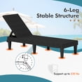 thumbnail image 4 of Costway Patio Lounge Chair Recliner Chair with 3-Position Adjustable Backrest & Cushion Gray, 4 of 8