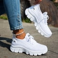thumbnail image 4 of Womens Chunky Walking Shoes Comfortable Arch Support Orthopedic Woven Non Slip Jogging Work Fashion Sneakers, 4 of 7