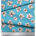 thumbnail image 2 of Soimoi Toile de Voile de Coton Bleu Lys Imprimé Floral 1 Yard 56 Inch Wide, 2 of 3