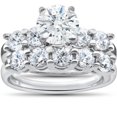 thumbnail image 1 of 2 3/4 ct Diamond Engagement Ring Matching Five Stone Wedding Band White Gold 14k, 1 of 2