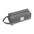thumbnail image 1 of SIYTUAU Double Layer Oxford Cloth Pencil Case 7.9X2.95X2.95 Inches Gray For School Students Large Capacity Zipper Double Pull Design Pencil Organizer School Use Grey, 1 of 6
