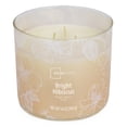 thumbnail image 4 of Mainstays 3-Wick Textured Wrapped Hibiscus Scented Candle, 14 oz, 4 of 6